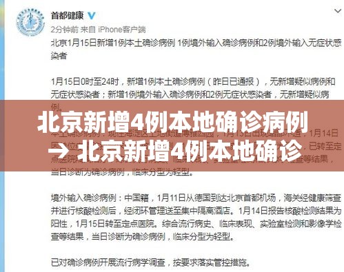 北京新增4例本地确诊病例 → 北京新增4例本地确诊病例活动轨迹 北京新增4例本地确诊病例 → 北京新增4例本地确诊病例活动轨迹