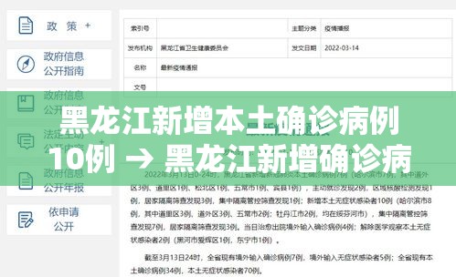黑龙江新增本土确诊病例10例 → 黑龙江新增确诊病例2841例 黑龙江新增本土确诊病例10例 → 黑龙江新增确诊病例2841例