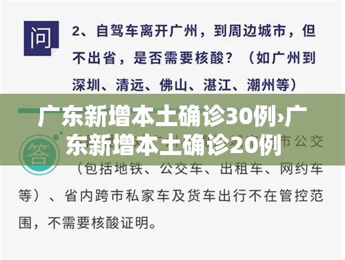 广东新增本土确诊30例›广东新增本土确诊20例 广东新增本土确诊30例›广东新增本土确诊20例