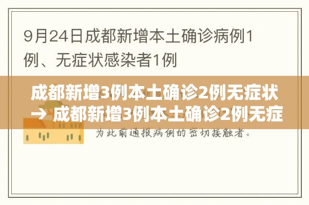 成都新增3例本土确诊2例无症状 → 成都新增3例本土确诊2例无症状病例 成都新增3例本土确诊2例无症状 → 成都新增3例本土确诊2例无症状病例