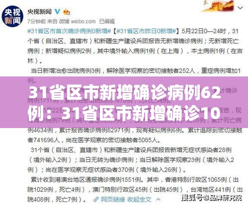 31省区市新增确诊病例62例:31省区市新增确诊10例 31省区市新增确诊病例62例:31省区市新增确诊10例