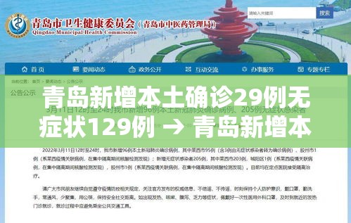 青岛新增本土确诊29例无症状129例 → 青岛新增本土确诊29例无症状129例是哪里的