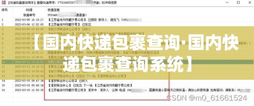 【国内快递包裹查询·国内快递包裹查询系统】