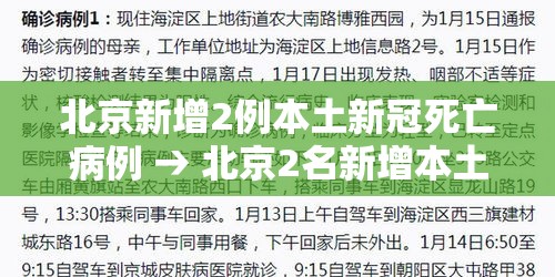 北京新增2例本土新冠死亡病例 → 北京2名新增本土病例行程轨迹公布