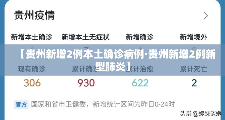 【贵州新增2例本土确诊病例·贵州新增2例新型肺炎】 【贵州新增2例本土确诊病例·贵州新增2例新型肺炎】