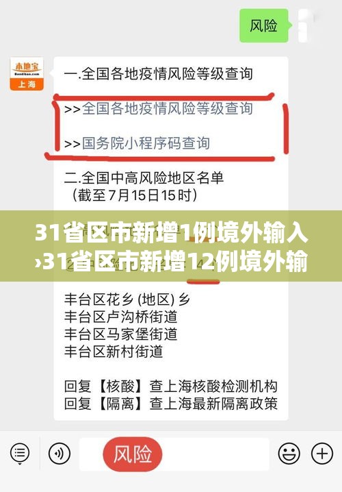 31省区市新增1例境外输入›31省区市新增12例境外输入确诊 31省区市新增1例境外输入›31省区市新增12例境外输入确诊