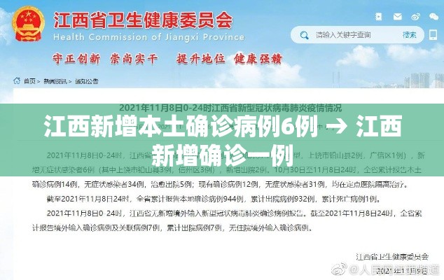 江西新增本土确诊病例6例 → 江西新增确诊一例 江西新增本土确诊病例6例 → 江西新增确诊一例