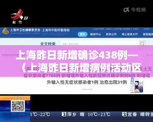 上海昨日新增确诊438例—(上海昨日新增病例活动区域) 上海昨日新增确诊438例—(上海昨日新增病例活动区域)
