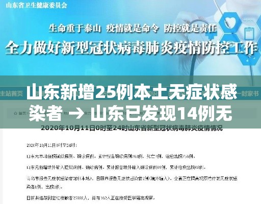 山东新增25例本土无症状感染者 → 山东已发现14例无症状感染者