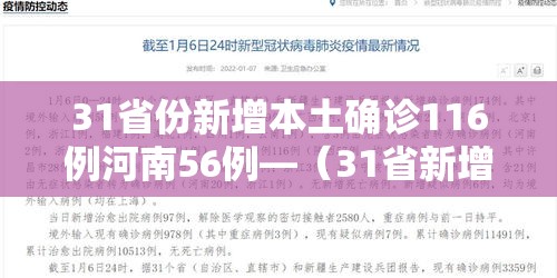 31省份新增本土确诊116例河南56例—(31省新增确诊24例河南) 31省份新增本土确诊116例河南56例—(31省新增确诊24例河南)