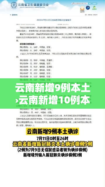 云南新增9例本土›云南新增10例本土