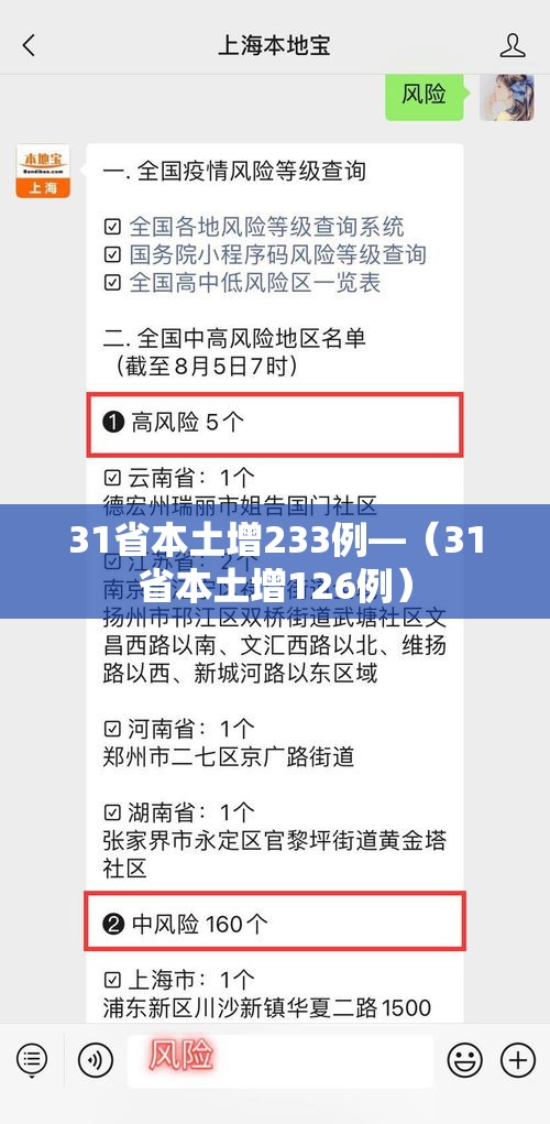 31省本土增233例—（31省本土增126例）