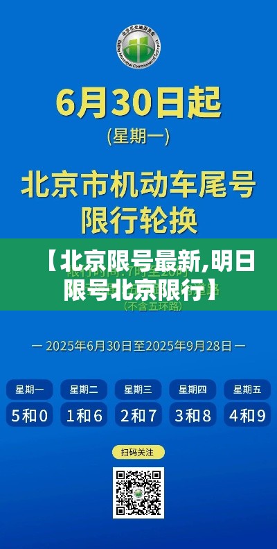 【北京限号最新,明日限号北京限行】