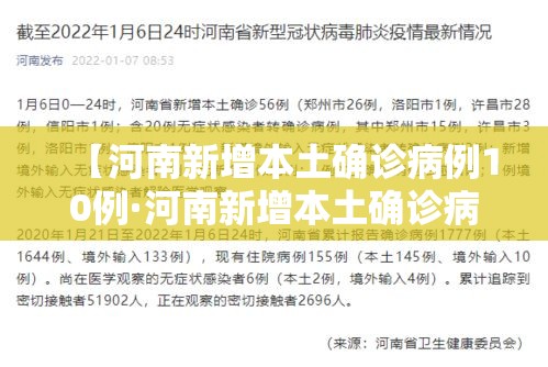 【河南新增本土确诊病例10例·河南新增本土确诊病例轨迹公布】