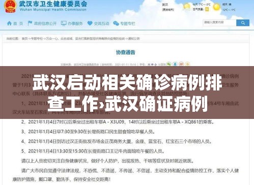 武汉启动相关确诊病例排查工作›武汉确证病例
