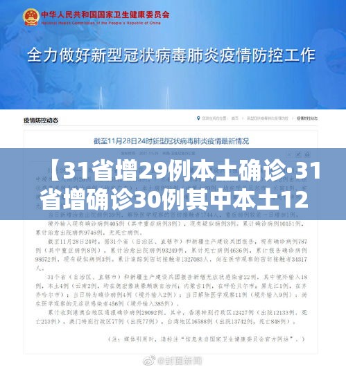 【31省增29例本土确诊·31省增确诊30例其中本土12例】