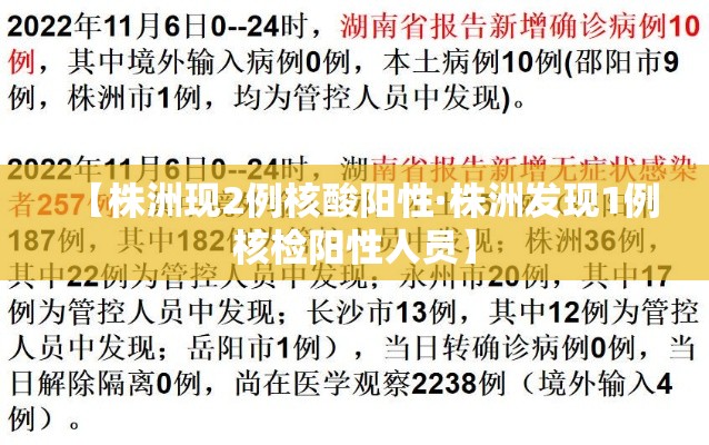 【株洲现2例核酸阳性·株洲发现1例核检阳性人员】 【株洲现2例核酸阳性·株洲发现1例核检阳性人员】