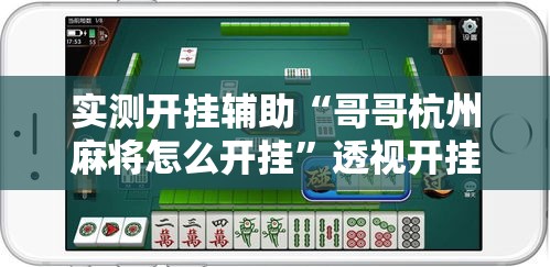 实测开挂辅助“哥哥杭州麻将怎么开挂”透视开挂辅助教程