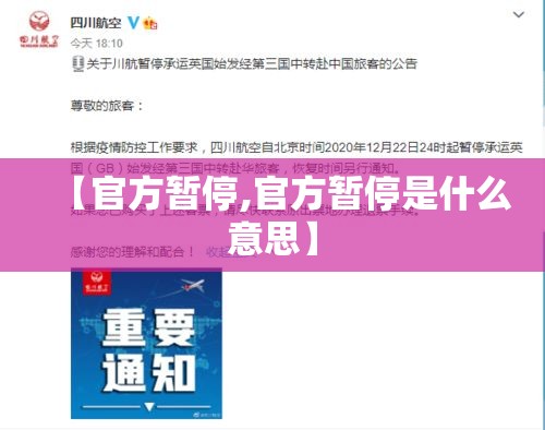 【官方暂停,官方暂停是什么意思】
