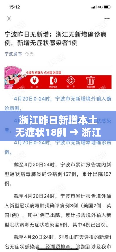 浙江昨日新增本土无症状18例 → 浙江昨日新增确诊病例 浙江昨日新增本土无症状18例 → 浙江昨日新增确诊病例