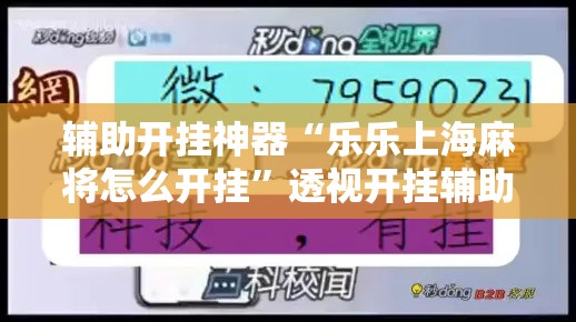 辅助开挂神器“乐乐上海麻将怎么开挂	”透视开挂辅助教程