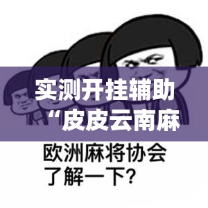 实测开挂辅助“皮皮云南麻将通用挂	”(透视挂)辅助透视教程
