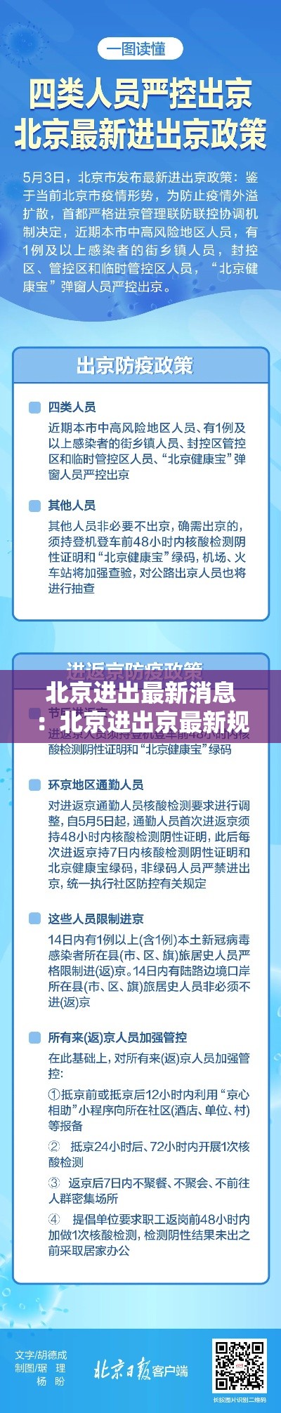 北京进出最新消息：北京进出京最新规定政策