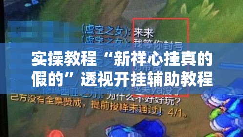 实操教程“新祥心挂真的假的”透视开挂辅助教程