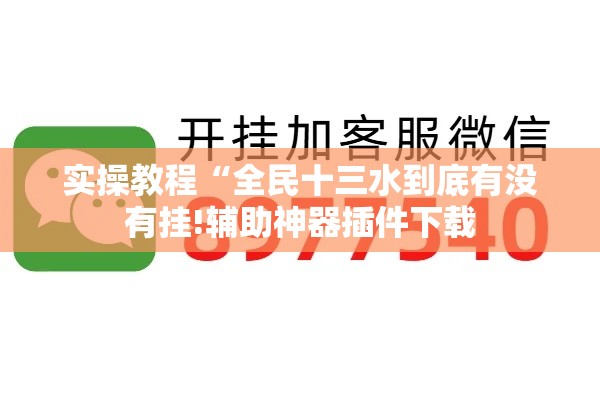 实操教程“全民十三水到底有没有挂!辅助神器插件下载
