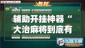 辅助开挂神器“大治麻将到底有没有挂”透视开挂辅助教程