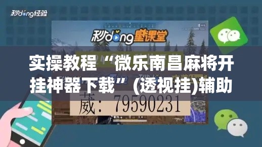 实操教程“微乐南昌麻将开挂神器下载”(透视挂)辅助透视教程