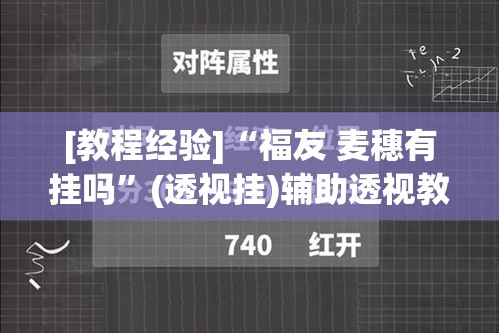 [教程经验]“福友 麦穗有挂吗”(透视挂)辅助透视教程
