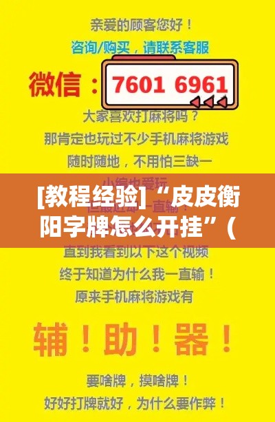 [教程经验]“皮皮衡阳字牌怎么开挂”(透视挂)辅助透视教程