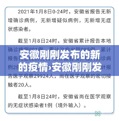 安徽刚刚发布的新的疫情›安徽刚刚发布的新的疫情政策