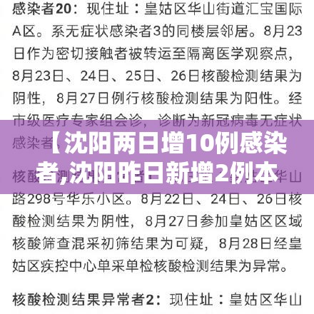 【沈阳两日增10例感染者,沈阳昨日新增2例本土确诊】