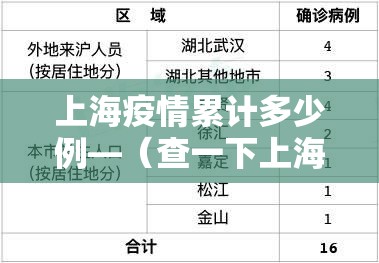 上海疫情累计多少例—（查一下上海疫情多少例）