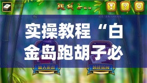 实操教程“白金岛跑胡子必赢透视神器(辅助神器)开挂详细教程