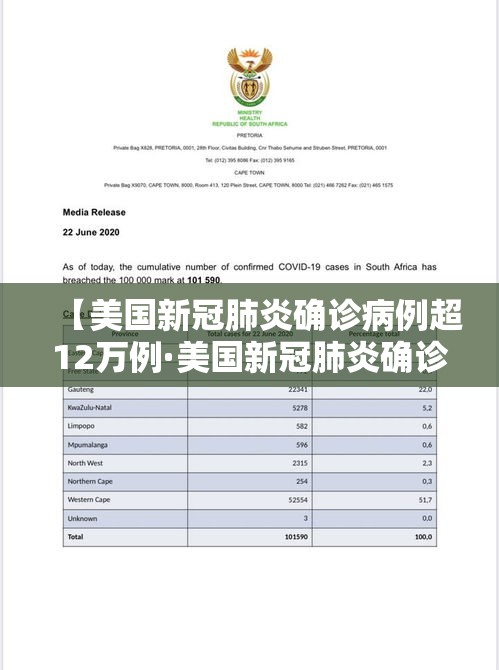 【美国新冠肺炎确诊病例超12万例·美国新冠肺炎确诊超542万例】