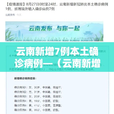 云南新增7例本土确诊病例—(云南新增6例本土确诊轨迹) 云南新增7例本土确诊病例—(云南新增6例本土确诊轨迹)