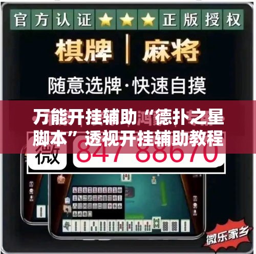 万能开挂辅助“德扑之星脚本	”透视开挂辅助教程