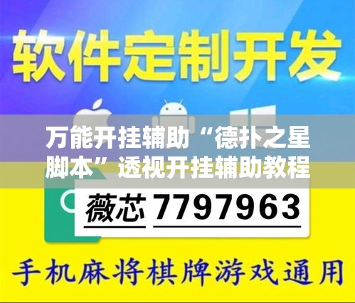 万能开挂辅助“德扑之星脚本”透视开挂辅助教程