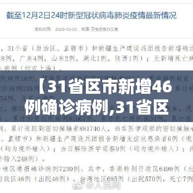 【31省区市新增46例确诊病例,31省区市新增47例确诊病例】