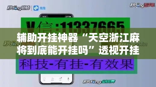 辅助开挂神器“天空浙江麻将到底能开挂吗”透视开挂辅助教程