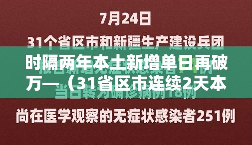 时隔两年本土新增单日再破万—（31省区市连续2天本土确诊零新增）