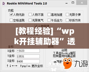 [教程经验]“wpk开挂辅助器”透视开挂辅助教程
