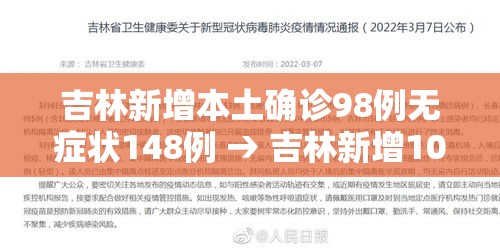 吉林新增本土确诊98例无症状148例 → 吉林新增10例本土确诊 63例无症状