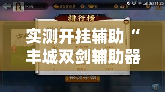 实测开挂辅助“丰城双剑辅助器	”透视开挂辅助教程