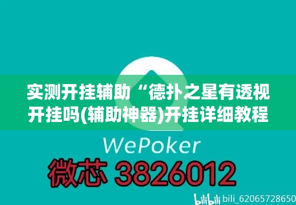 实测开挂辅助“德扑之星有透视开挂吗(辅助神器)开挂详细教程