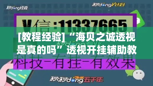 [教程经验]“海贝之诚透视是真的吗	”透视开挂辅助教程