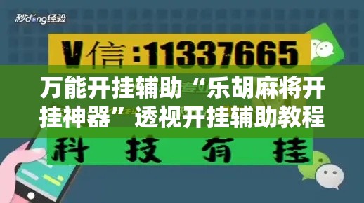 万能开挂辅助“乐胡麻将开挂神器	”透视开挂辅助教程